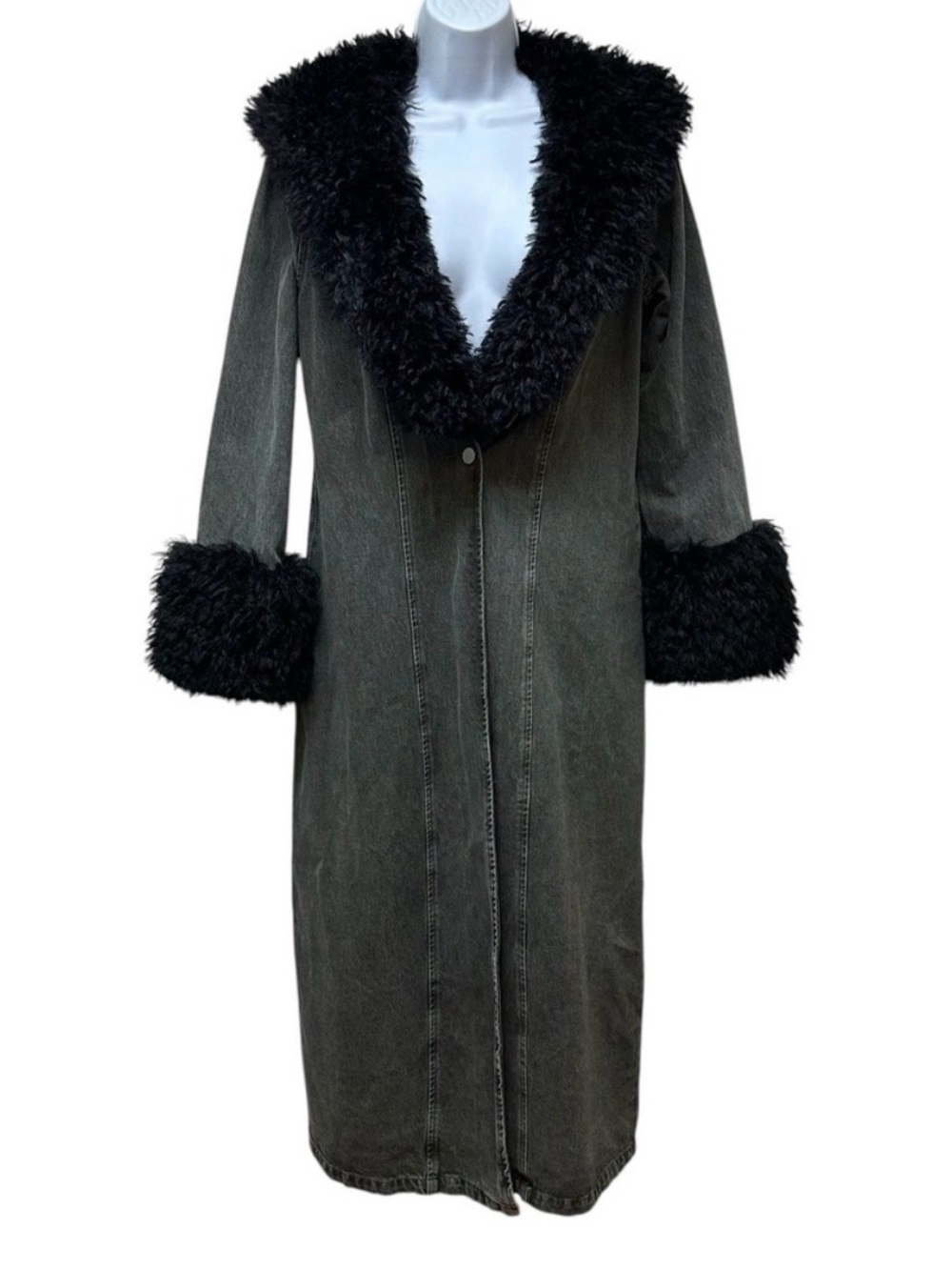 Dolls Kill Current Mood Forest Fantasy Penny Lane Style Long Coat Jacket Sz XL - Picture 3 of 9